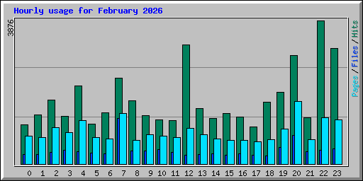 Hourly usage for February 2026